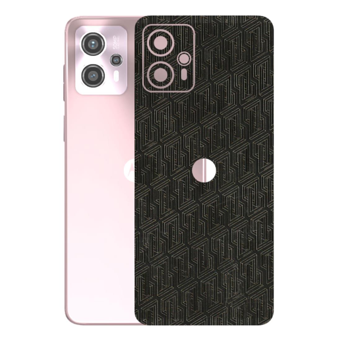 Motorola Phone Skins (All Models) - Black Abstract Pattern - 3D Embossed Finish (L-117) Motorola G13