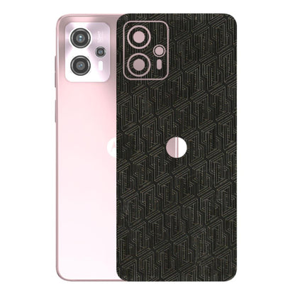 Motorola Phone Skins (All Models) - Black Abstract Pattern - 3D Embossed Finish (L-117) Motorola G13