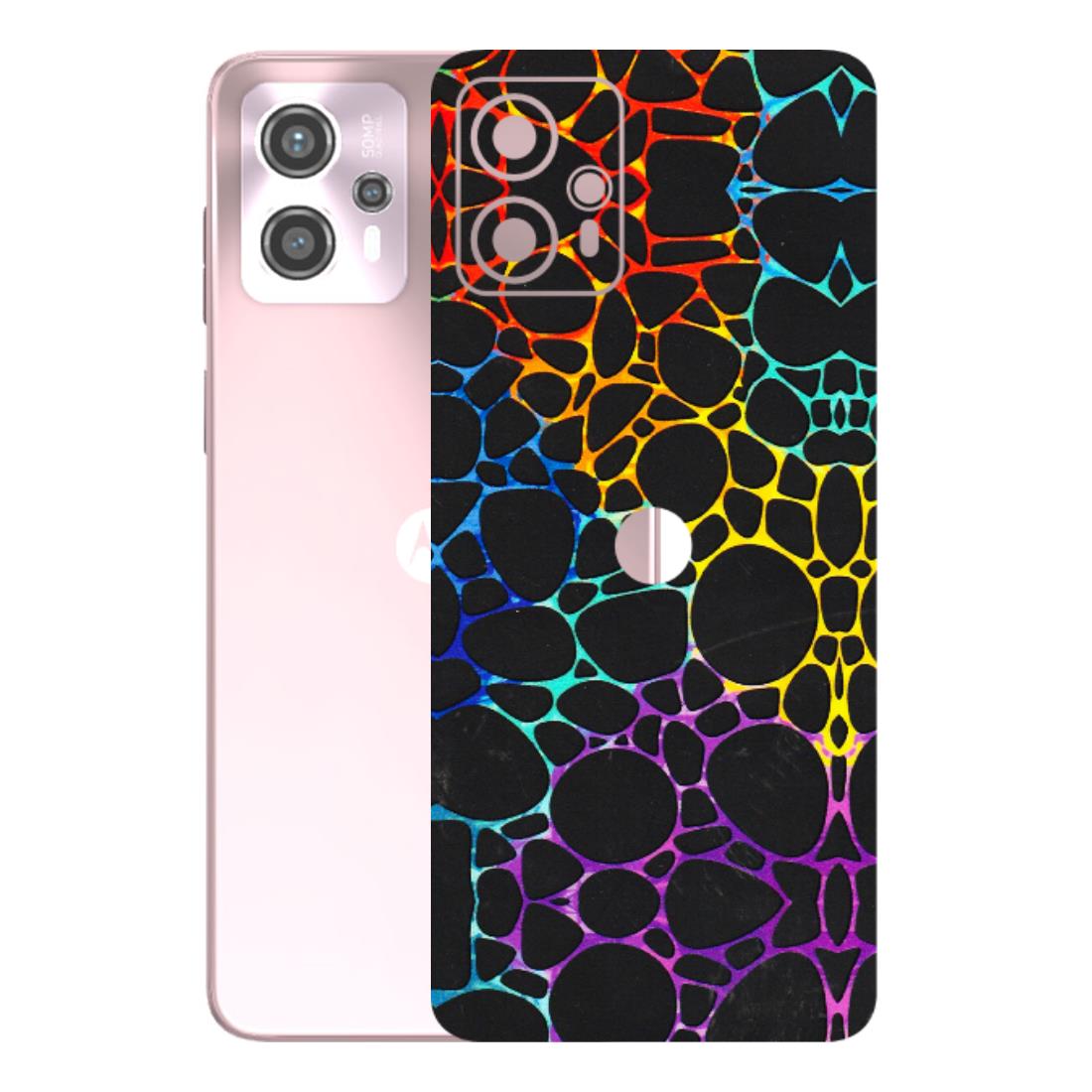 Motorola Phone Skins (All Models) - Abstract Art MultiColour - 3D Embossed Finish (L-133) Motorola G13
