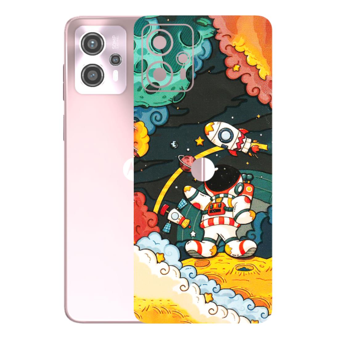 Motorola Phone Skins (All Models) - Astronauts & Spaceship - 3D Embossed Finish (L-145) Motorola G13