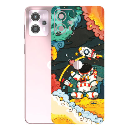 Motorola Phone Skins (All Models) - Astronauts & Spaceship - 3D Embossed Finish (L-145) Motorola G13
