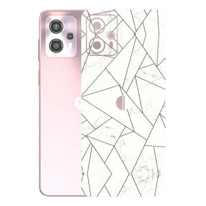 Motorola Phone Skins (All Models) - Luxury White Marble Effect - 3D Embossed Finish (L-168) Motorola G13