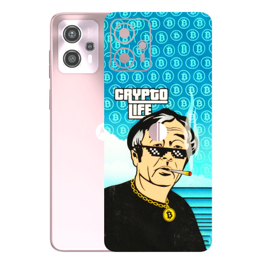 Motorola Phone Skins (All Models) - Crypto Thug Life - 3D Embossed Finish (L-179) Motorola G13