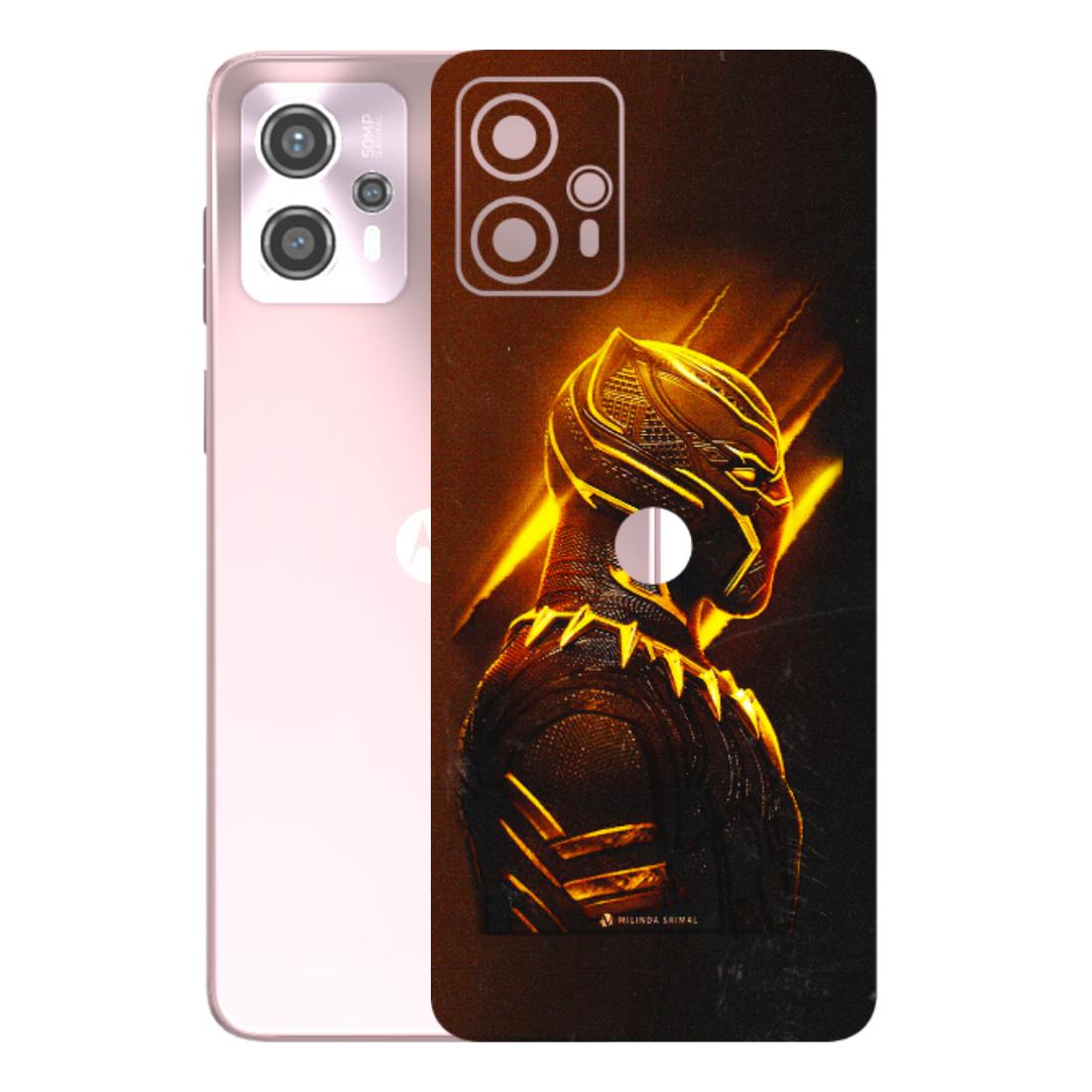 Motorola Phone Skins (All Models) - Gold Black Panther - 3D Embossed Finish (L-181) Motorola G13