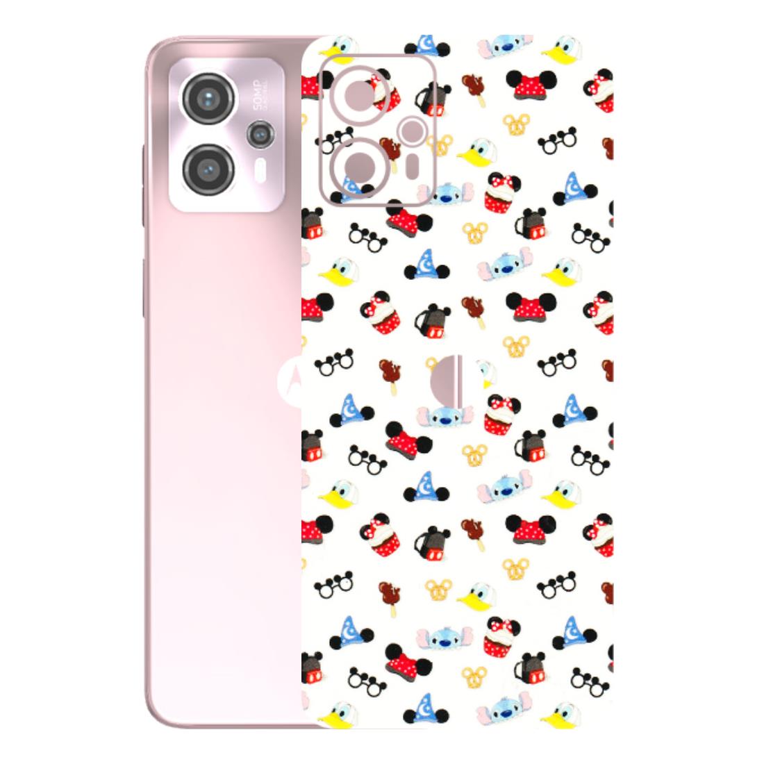 Motorola Phone Skins (All Models) - Minnie Mouse & Donald Doodles s - 3D Embossed Finish (L-194) Motorola G13
