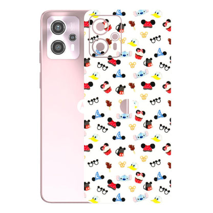 Motorola Phone Skins (All Models) - Minnie Mouse & Donald Doodles s - 3D Embossed Finish (L-194) Motorola G13