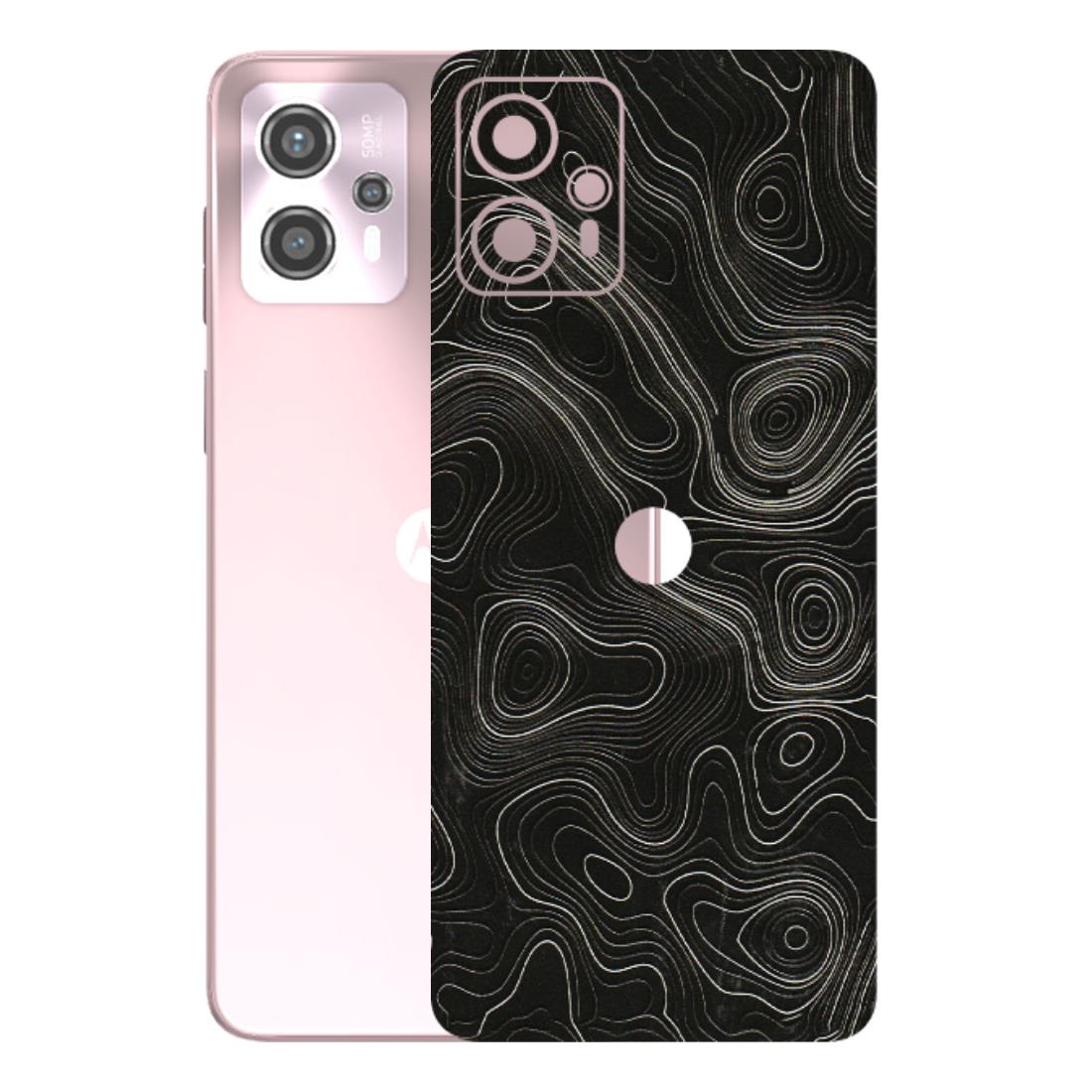 Motorola Phone Skins (All Models) - Black Swirl - 3D Embossed Finish (L-196) Motorola G13