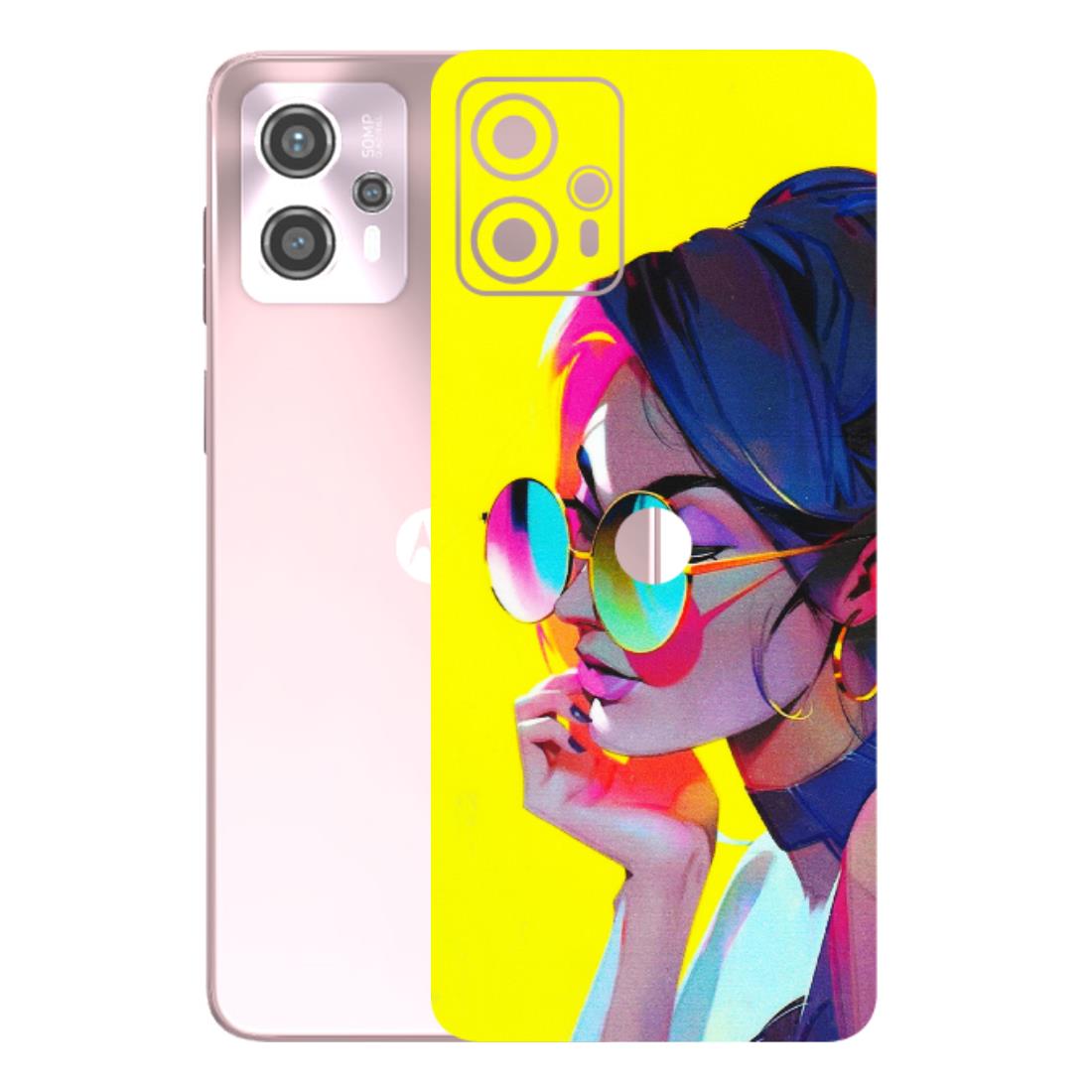 Motorola Phone Skins (All Models) - Bold Stylish Girl - 3D Embossed Finish (L-222) Motorola G13