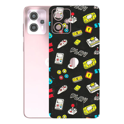 Motorola Phone Skins (All Models) - Gaming Doodles - 3D Embossed Finish (L-224) Motorola G13