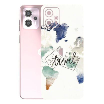 Motorola Phone Skins (All Models) - Travel The World - 3D Embossed Finish (L-232) Motorola G13