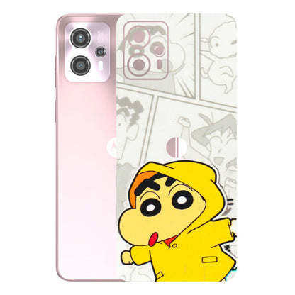 Motorola Phone Skins (All Models) - Yellow Shinchan Comic - 3D Embossed Finish (L-246) Motorola G13