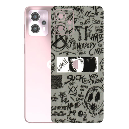 Motorola Phone Skins (All Models) - Never Have Love Anime - 3D Embossed Finish (L-260) Motorola G13