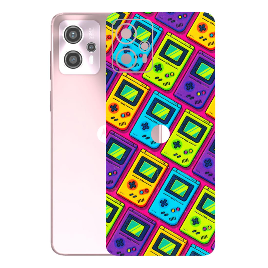 Motorola Phone Skins (All Models) - Gameboy Colourful - 3D Embossed Finish (L-266) Motorola G13