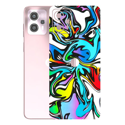 Motorola Phone Skins (All Models) - Abstract Colour Paints - 3D Embossed Finish (L-271) Motorola G13