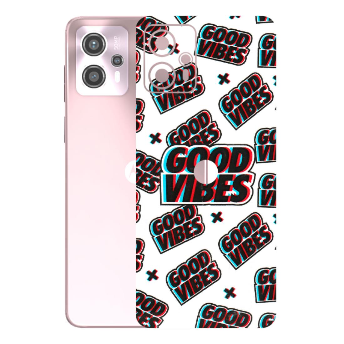 Motorola Phone Skins (All Models) - Good Vibes - 3D Embossed Finish (L-282) Motorola G13