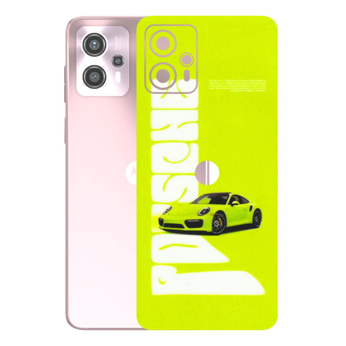 Motorola Phone Skins (All Models) - Lime Green Porche - 3D Embossed Finish (L-30) Motorola G13
