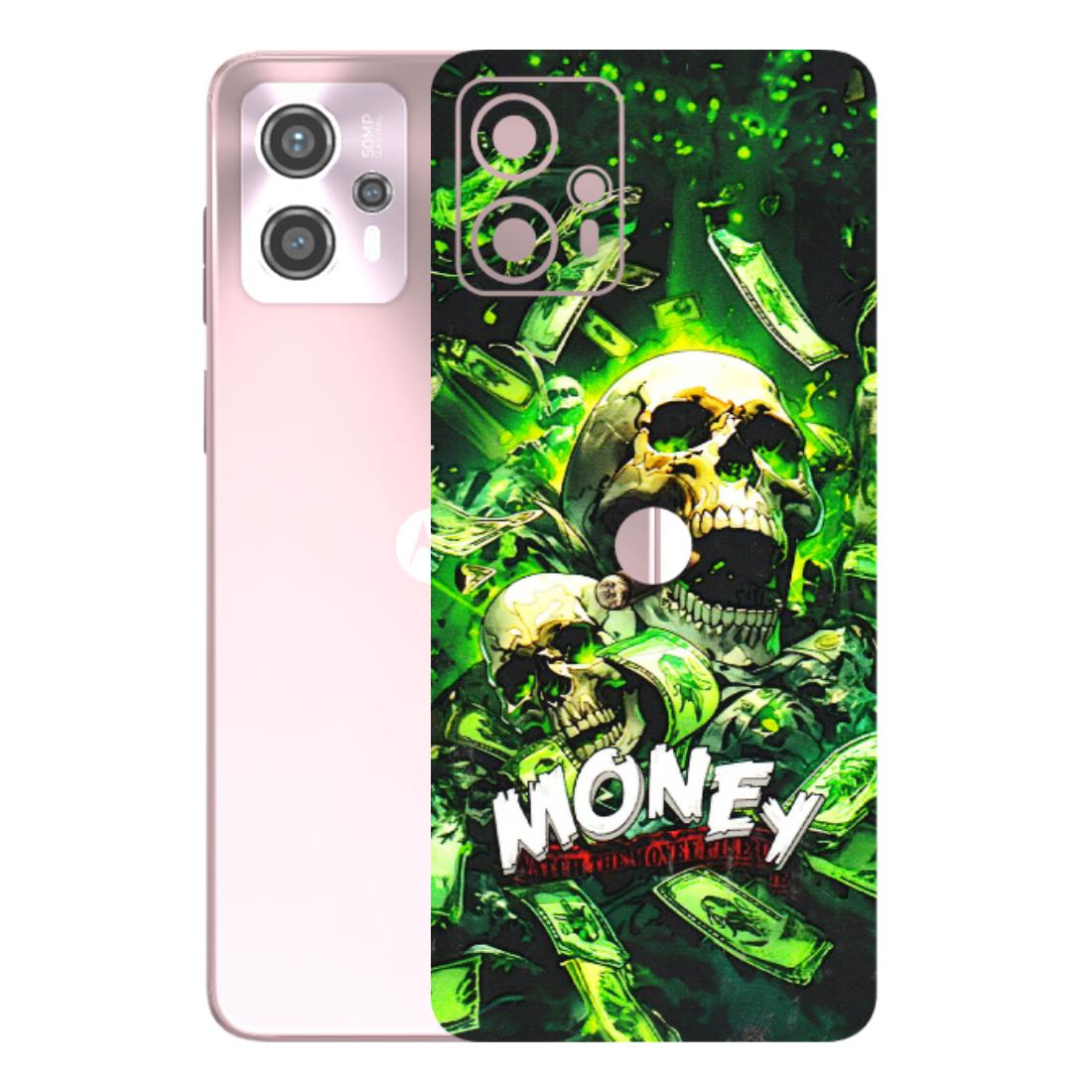 Motorola Phone Skins (All Models) - Skull Money - 3D Embossed Finish (L-303) Motorola G13