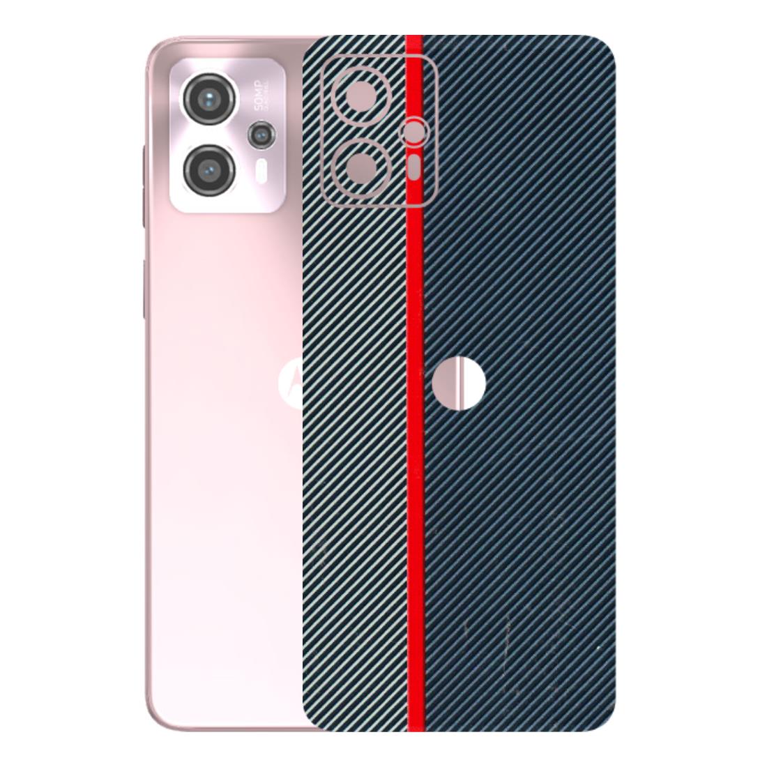 Motorola Phone Skins (All Models) - Blue Sober Lines - 3D Embossed Finish (L-305) Motorola G13