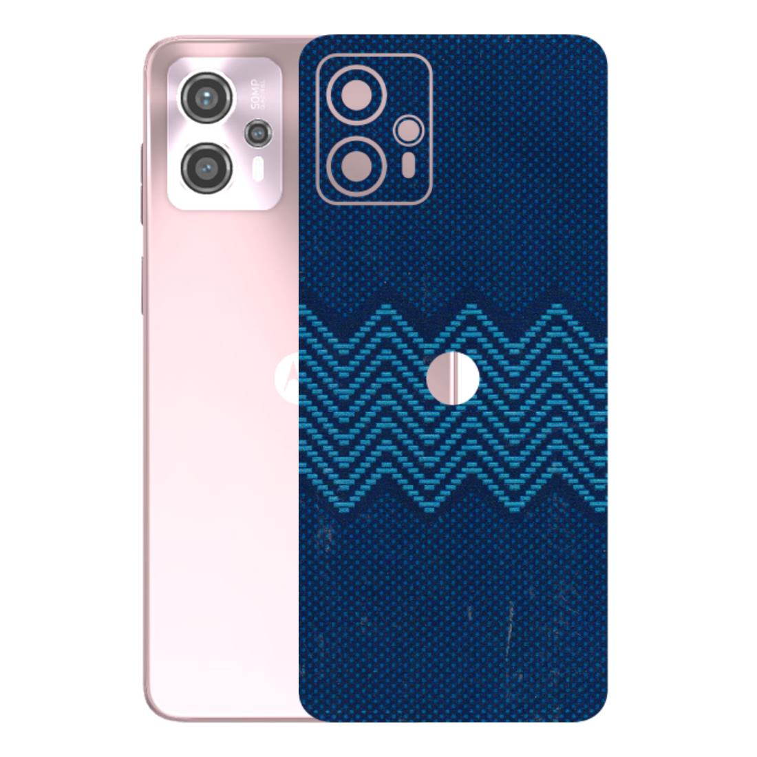 Motorola Phone Skins (All Models) - Blue Sober Waves - 3D Embossed Finish (L-306) Motorola G13