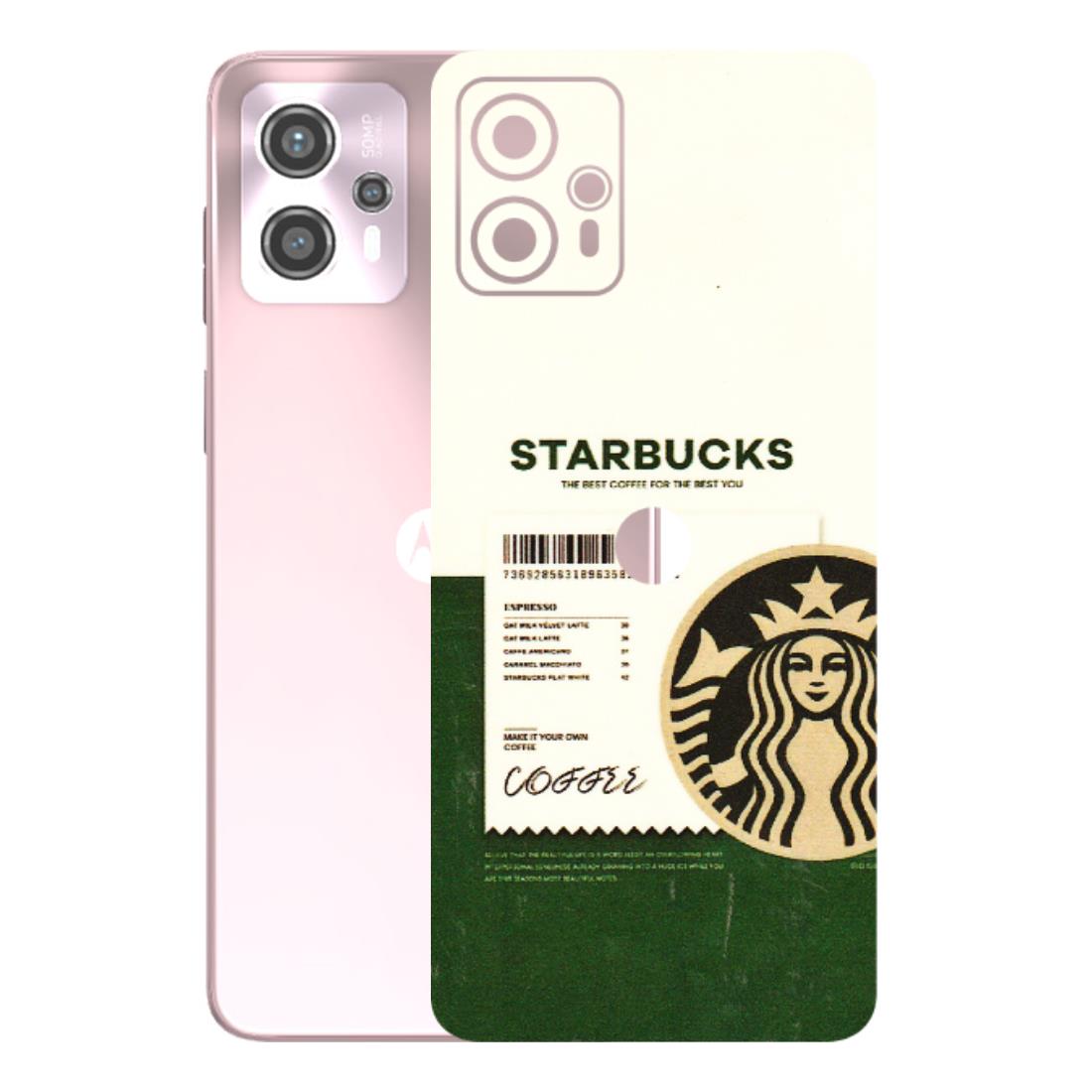 Motorola Phone Skins (All Models) - Starbucks Barcode - 3D Embossed Finish (L-308) Motorola G13