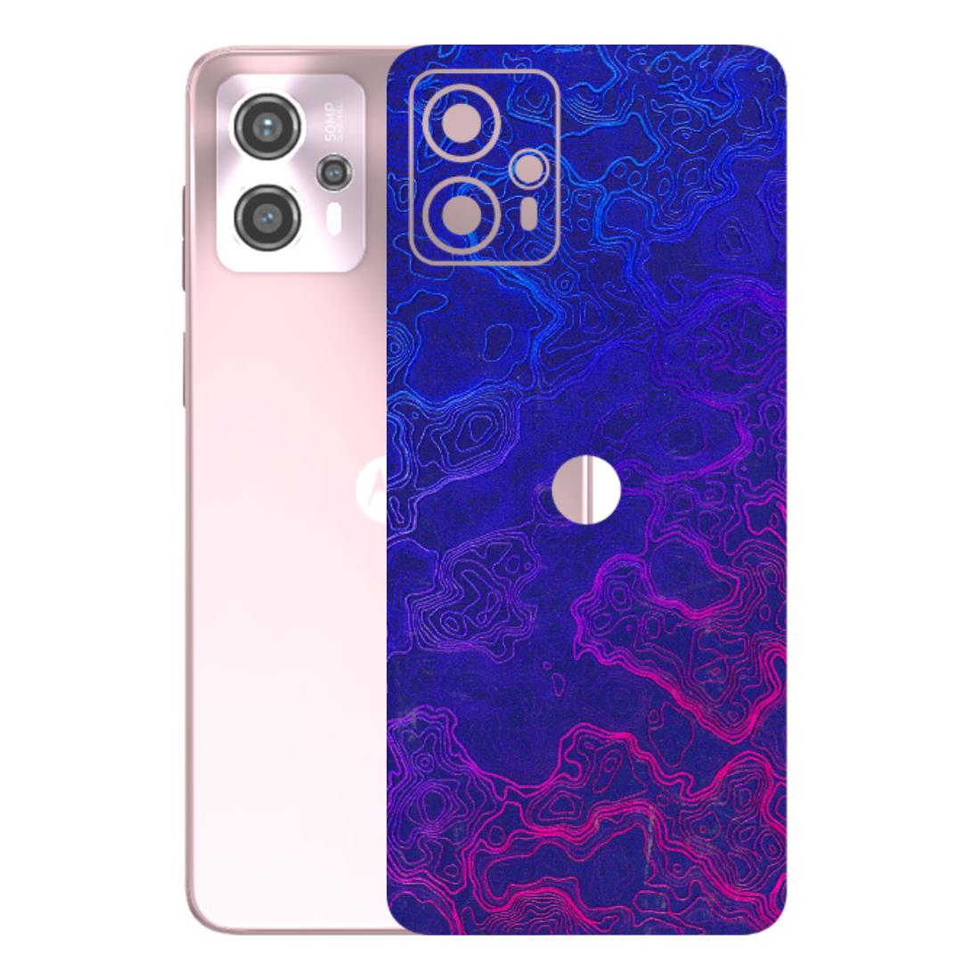 Motorola Phone Skins (All Models) - Purple Ripples Swirl - 3D Embossed Finish (L-314) Motorola G13