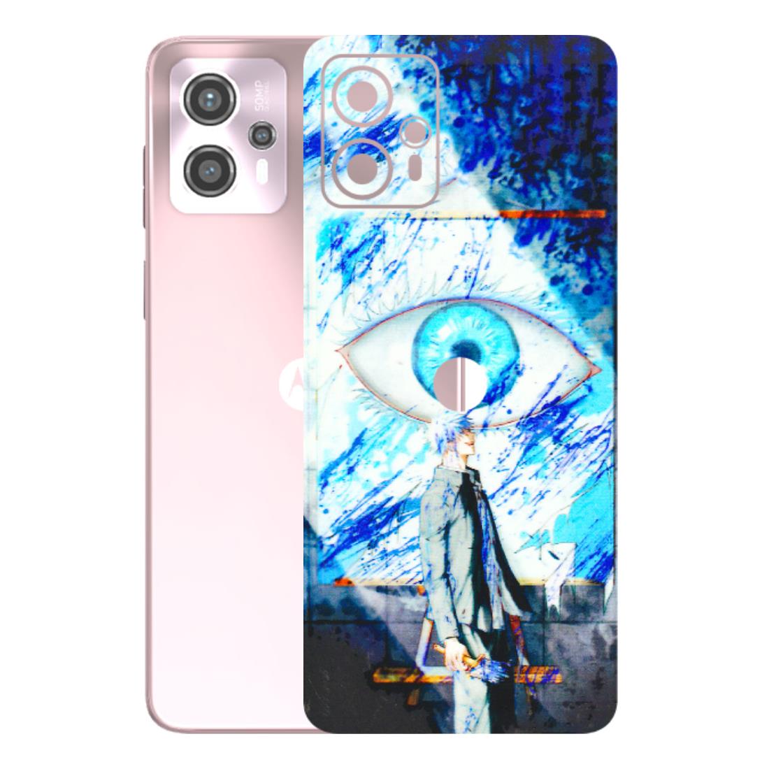Motorola Phone Skins (All Models) - Anime Sea Blue Eye - 3D Embossed Finish (L-318) Motorola G13