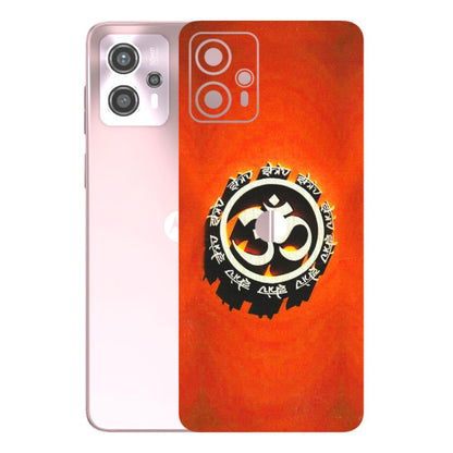 Motorola Phone Skins (All Models) - Aum Shiv Orange - 3D Embossed Finish (L-32) Motorola G13