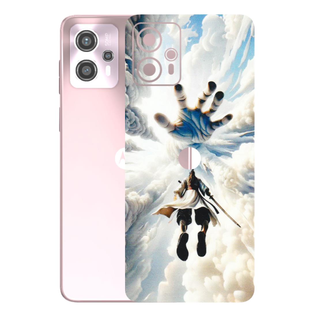 Motorola Phone Skins (All Models) - Big Hand With Monkey King - 3D Embossed Finish (L-323) Motorola G13