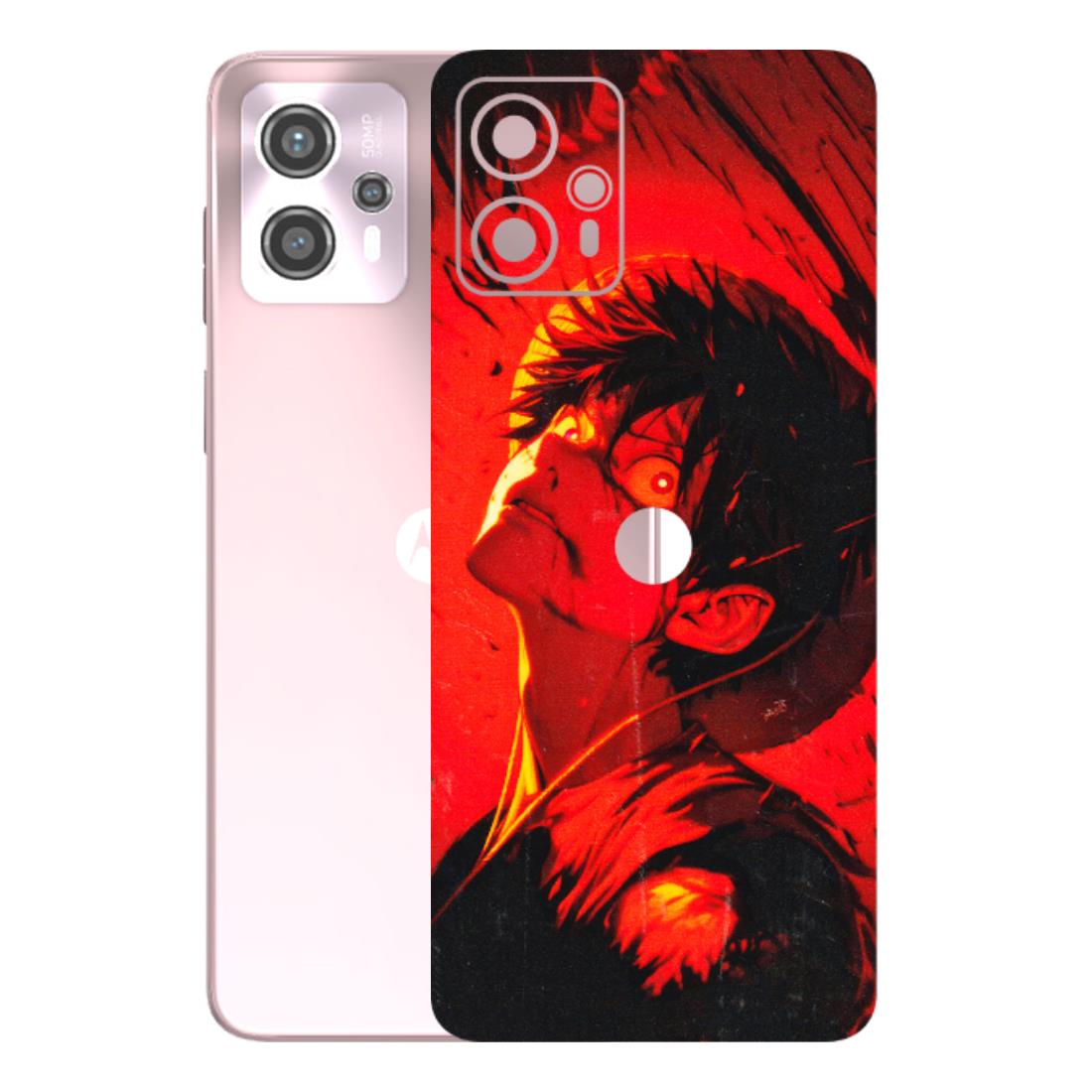 Motorola Phone Skins (All Models) - D.Luffy Power Up One Piece Anime - 3D Embossed Finish (L-326) Motorola G13