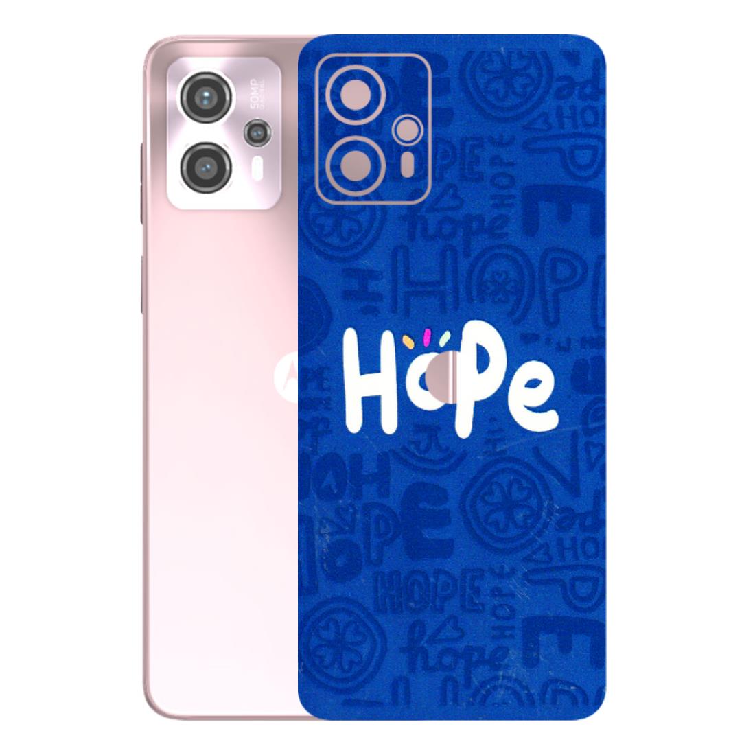 Motorola Phone Skins (All Models) - Hope Doodles Blue - 3D Embossed Finish (L-43) Motorola G13