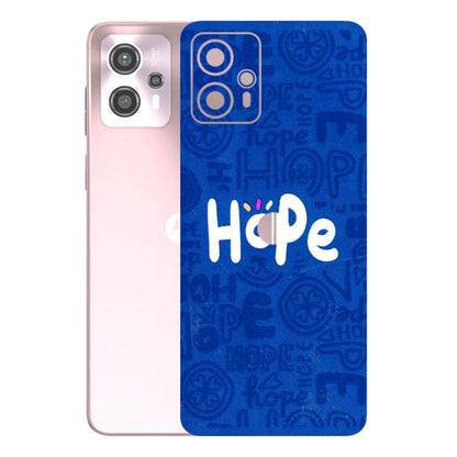 Motorola Phone Skins (All Models) - Hope Doodles Blue - 3D Embossed Finish (L-43) Motorola G13
