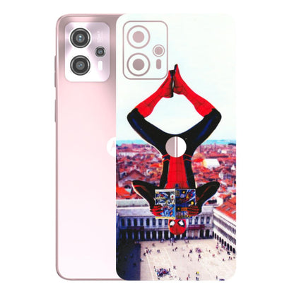 Motorola Phone Skins (All Models) - Spiderman Hanging - 3D Embossed Finish (L-53) Motorola G13