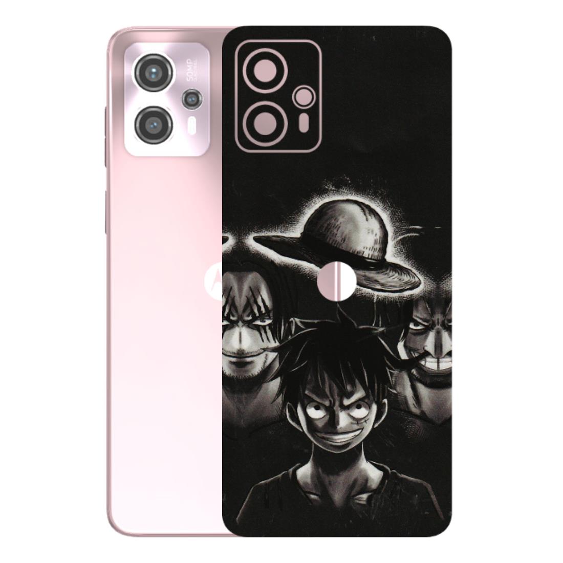 Motorola Phone Skins (All Models) - Black Luffy Hat - 3D Embossed Finish (L-57) Motorola G13