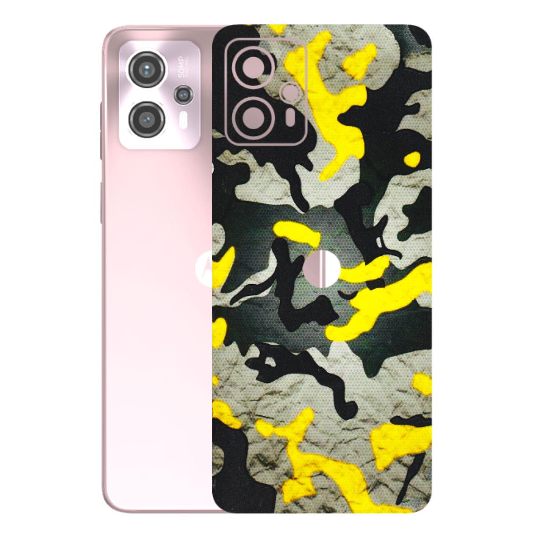 Motorola Phone Skins (All Models) - Yellow Camouflage - 3D Embossed Finish (L-61) Motorola G13