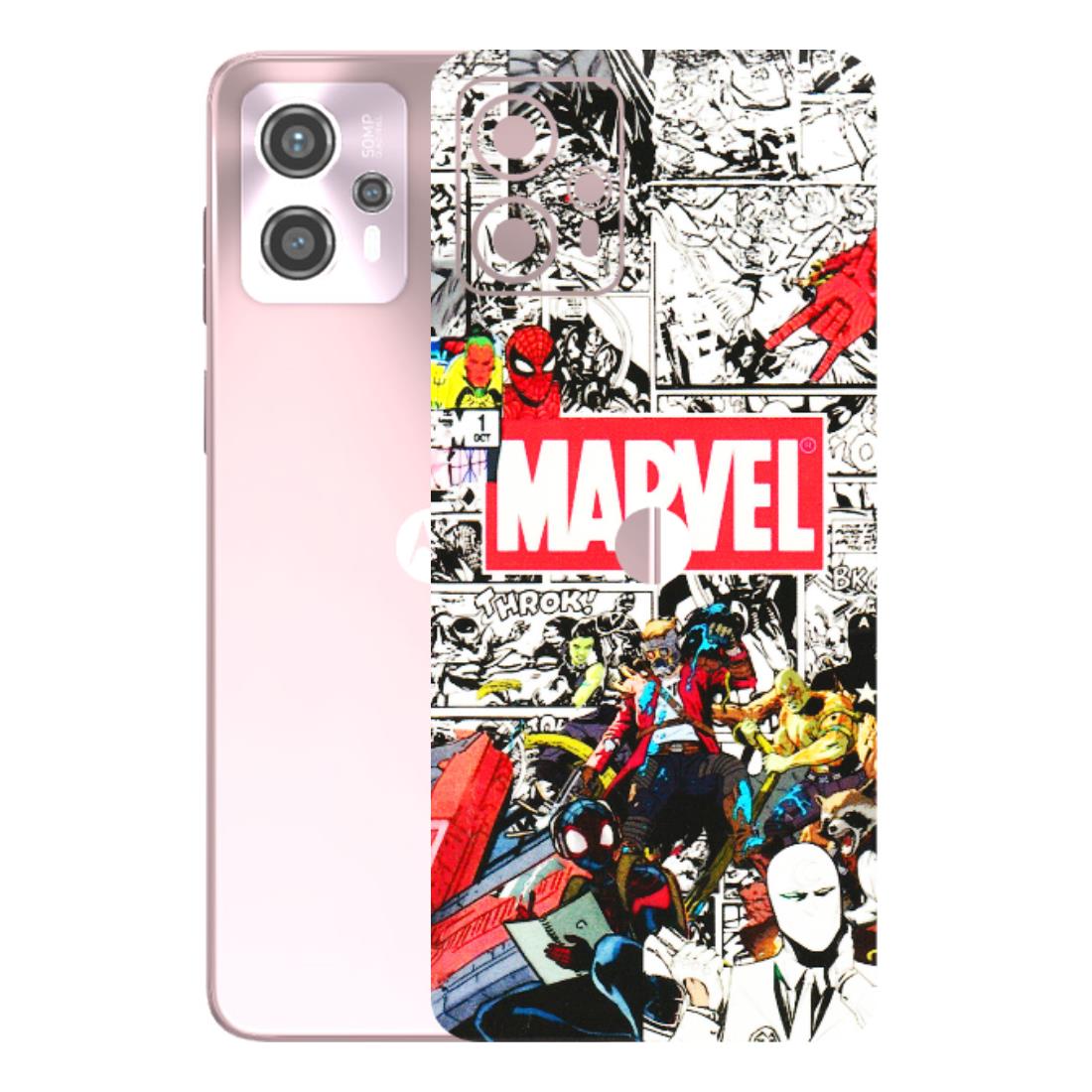 Motorola Phone Skins (All Models) - Marvel Colorful Comic - 3D Embossed Finish (L-64) Motorola G13