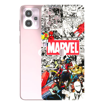 Motorola Phone Skins (All Models) - Marvel Colorful Comic - 3D Embossed Finish (L-64) Motorola G13