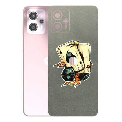 Motorola Phone Skins (All Models) - Grey Cards Of Ace - 3D Embossed Finish (L-77) Motorola G13