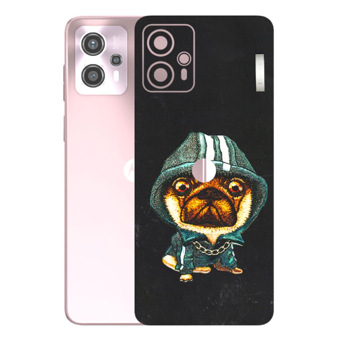 Motorola Phone Skins (All Models) - Puppy N Hoodie - 3D Embossed Finish (L-90) Motorola G13