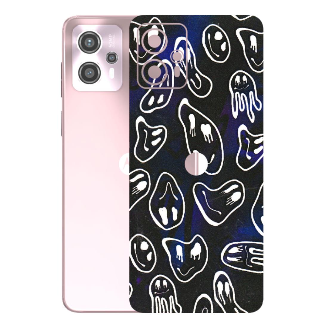Motorola Phone Skins (All Models) - Distorted Smileys - 3D Embossed Finish (L-92) Motorola G13