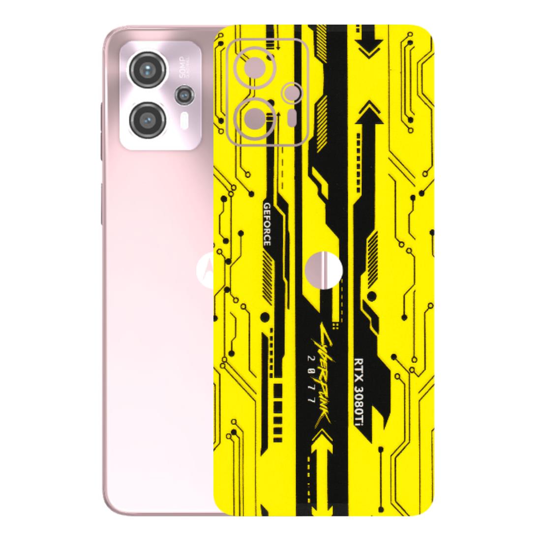 Motorola Phone Skins (All Models) - Yellow Cyberpunk - 3D Embossed Finish (L-93) Motorola G13
