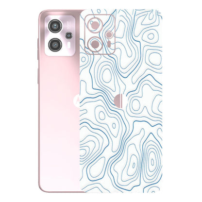 Motorola Phone Skins (All Models) - Blue And White Swirls - Matte Finish (M-139) Motorola G13