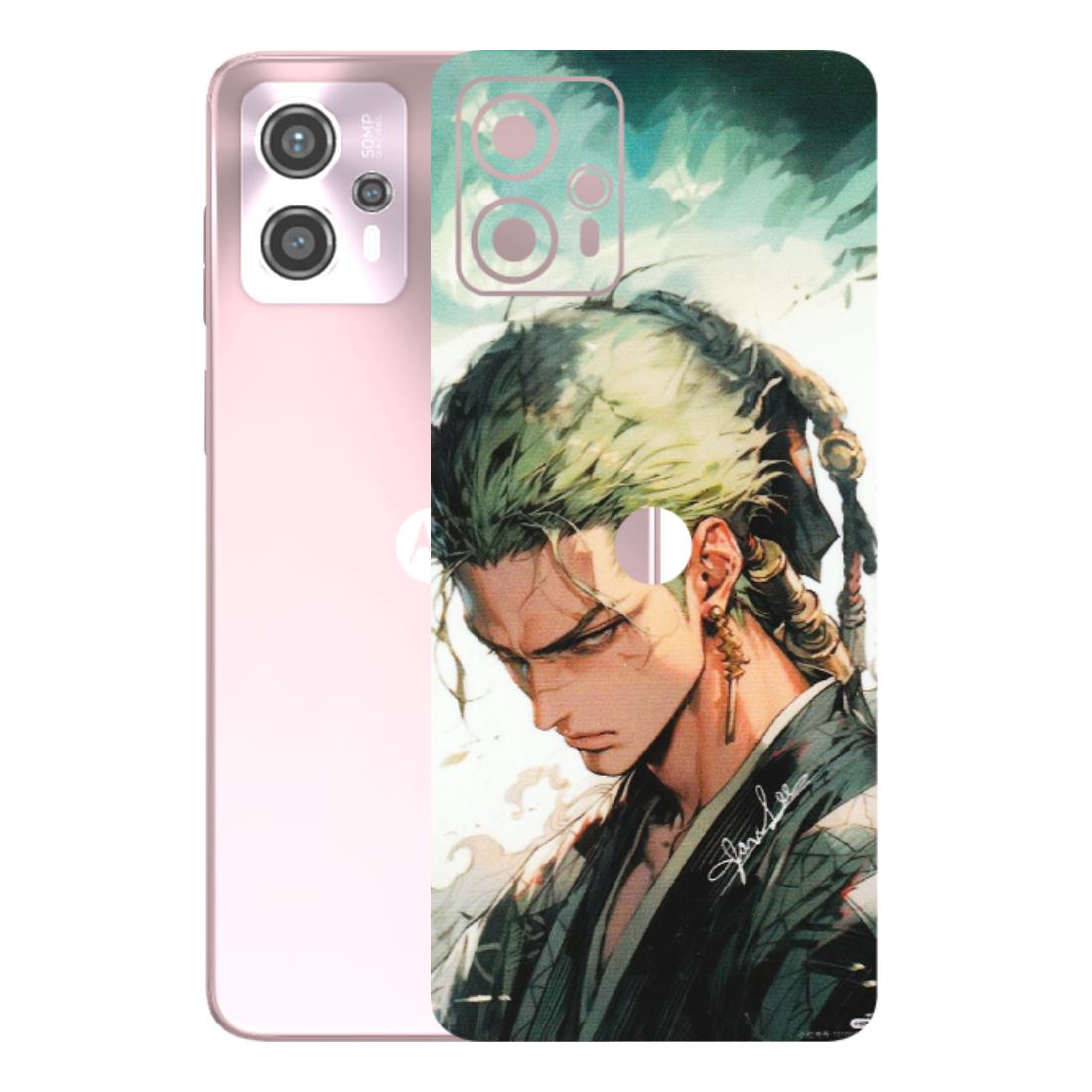 Motorola Phone Skins (All Models) - New Roronoa Zoro One Picece Anime - Matte Finish (M-140) Motorola G13