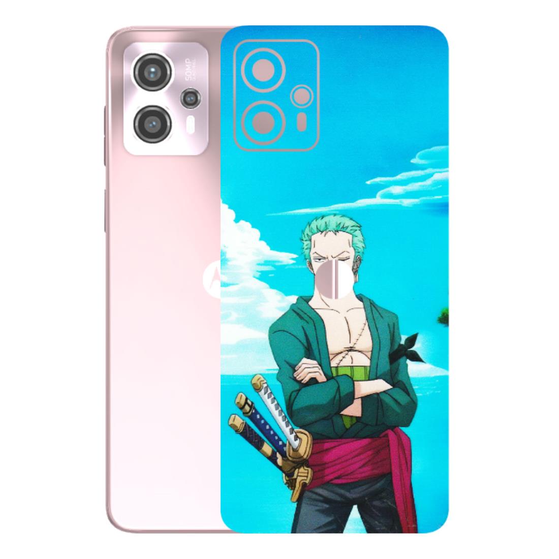 Motorola Phone Skins (All Models) - Cool Swordman Zoro Anime - Matte Finish (M-143) Motorola G13