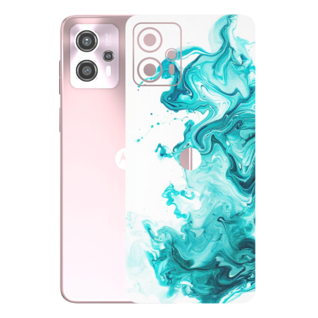 Motorola Phone Skins (All Models) - Sky Blue Abstract Colour - Matte Finish (M-146) Motorola G13