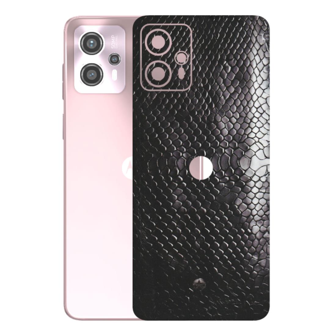 Motorola Phone Skins (All Models) - Black Snack Leather - Matte Finish (M-147) Motorola G13