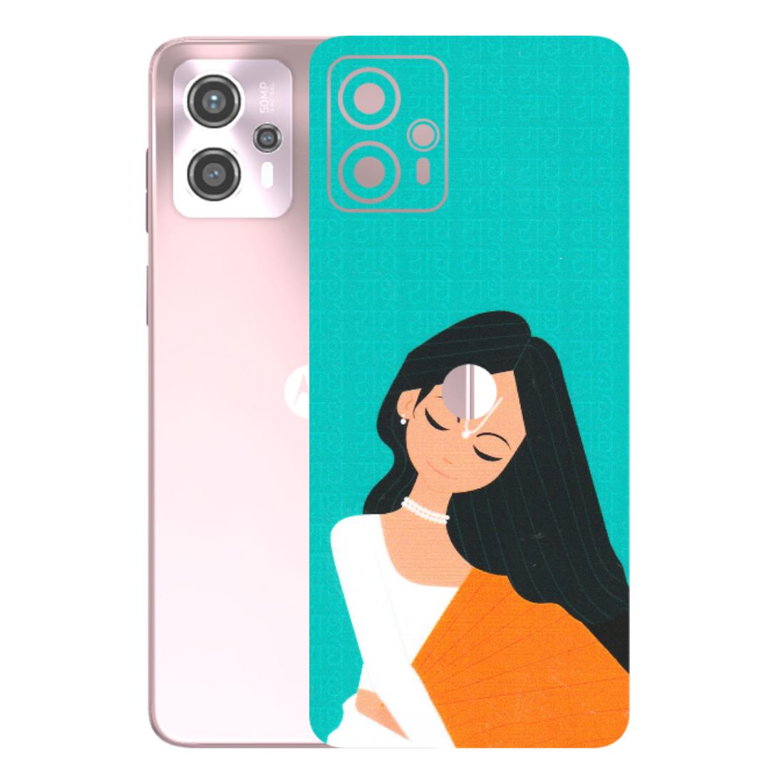 Motorola Phone Skins (All Models) - Radhe Radhe With Hindu Symbol - Matte Finish (M-164) Motorola G13