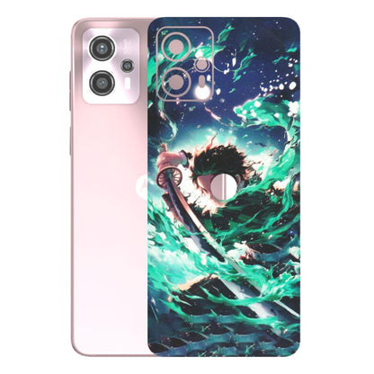 Motorola Phone Skins (All Models) - Sword Fighter Anime - Matte Finish (M-29) Motorola G13