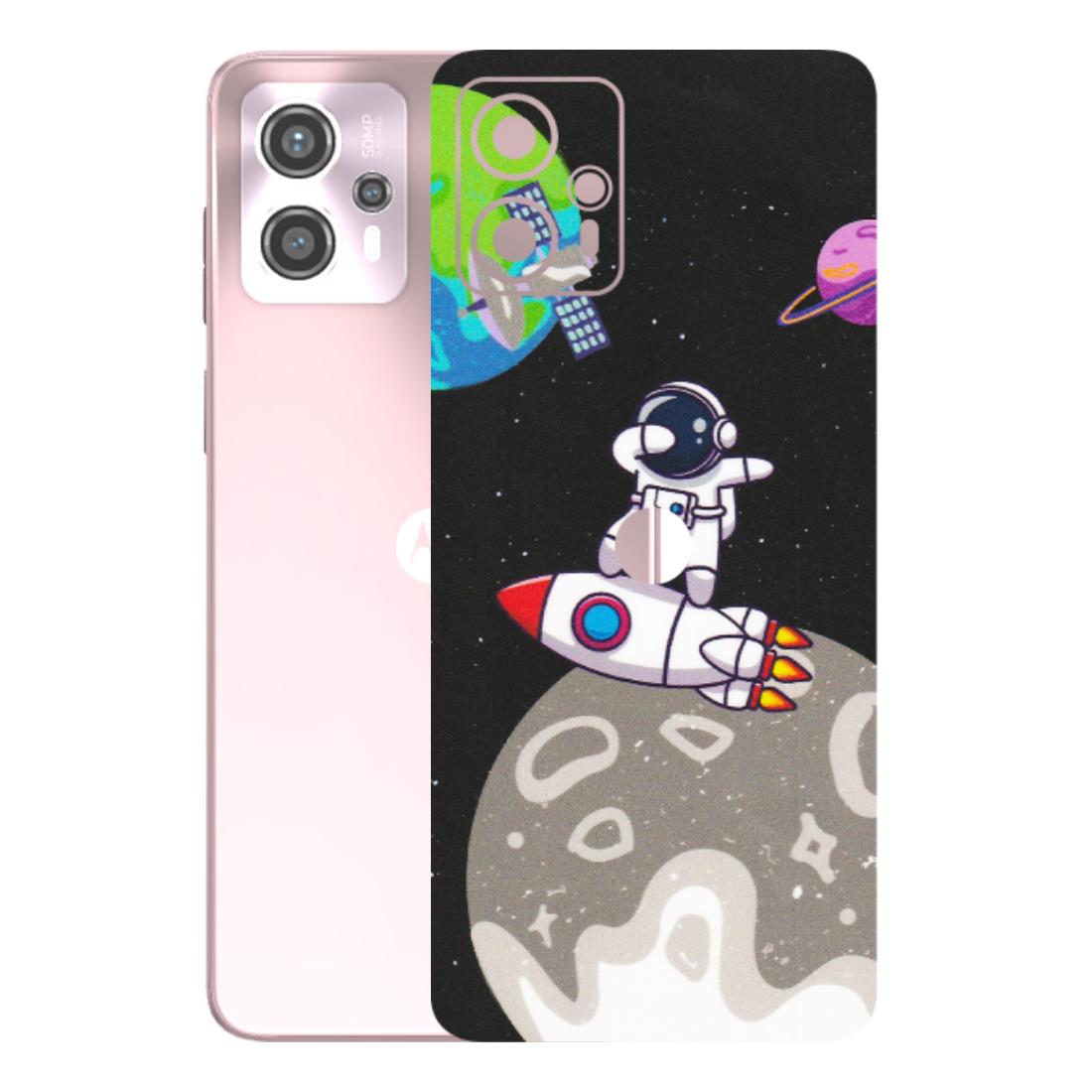 Motorola Phone Skins (All Models) - Astronaut Vibing Toon Running - Matte Finish (M-39) Motorola G13