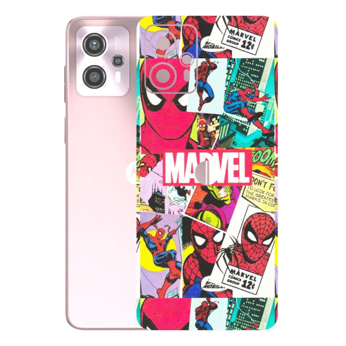 Motorola Phone Skins (All Models) - Marvel Comic Spiderman Grafitti - Matte Finish (M-72) Motorola G13