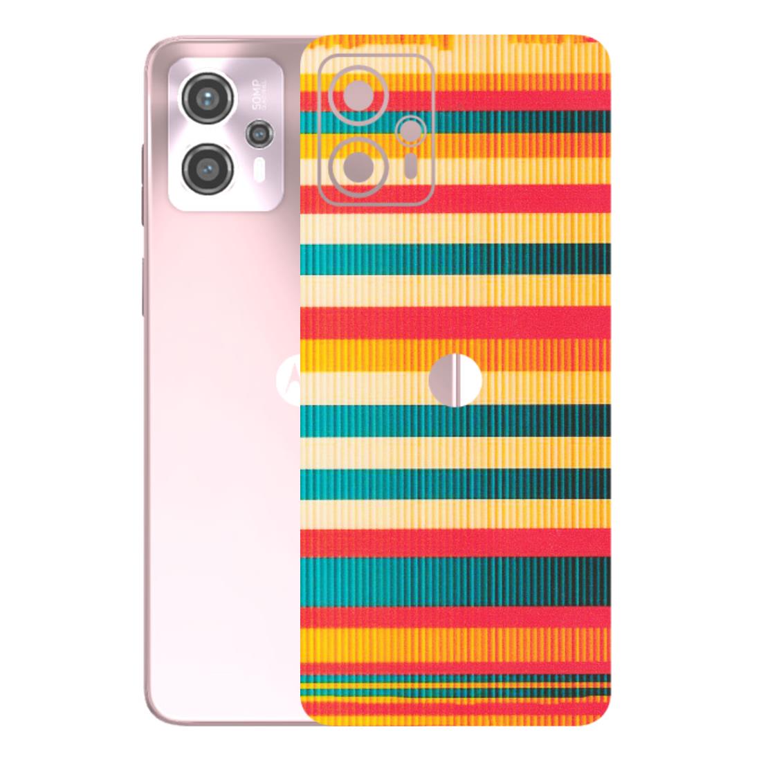 Motorola Phone Skins (All Models) - Colourful Stripes Soothing Effect - Matte Finish (M-86) Motorola G13